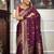 Ethnic motifs woven design zari kanjeevaram saree