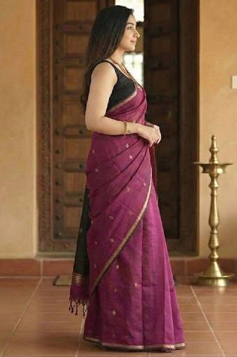 Ethnic motifs zari kanjeevaram saree