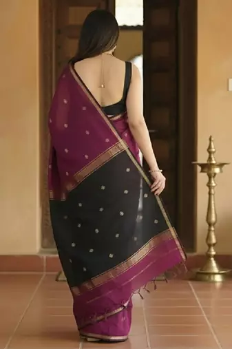Ethnic motifs zari kanjeevaram saree