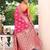 Women ethnic motifs printed zari traditional kanjeevaram saree