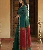 Woven design kanjeevaram saree