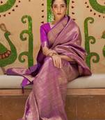 Woven design kanjeevaram saree