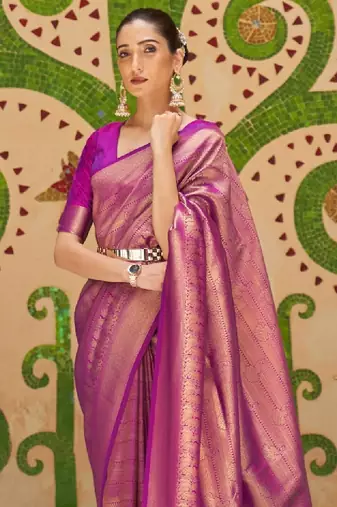 Woven design kanjeevaram saree