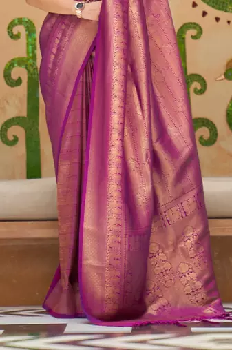 Woven design kanjeevaram saree