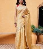 Woven design zari tissue ready to wear kanjeevaram saree