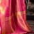 Pink & golden ethnic motifs zari silk blend kanjeevaram saree