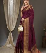 Ethnic motifs zari pure georgette kanjeevaram saree