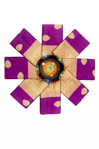 Purple woven design zari art silk kanjeevaram saree