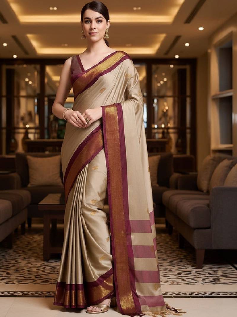 Woven design zari art silk handloom kanjeevaram saree