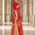 Woven design zari silk blend heavy work kanjeevaram saree