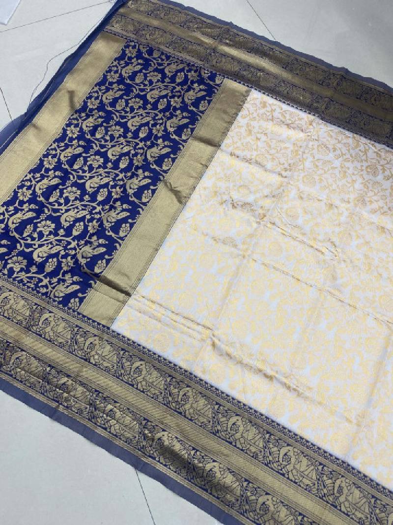 Woven design zari art silk kanjeevaram saree