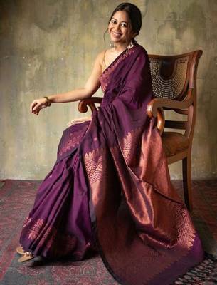 Woven design zari kanjeevaram saree 1