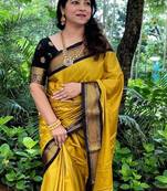 Ethnic motifs zari kanjeevaram saree
