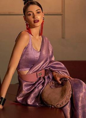Woven design zari silk blend kanjeevaram saree 1