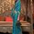 Blue & gold-toned ethnic motifs zari silk blend kanjeevaram saree