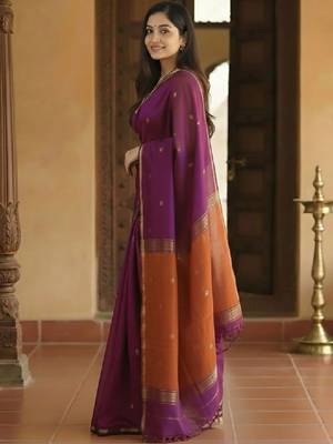 Woven design zari kanjeevaram saree 1