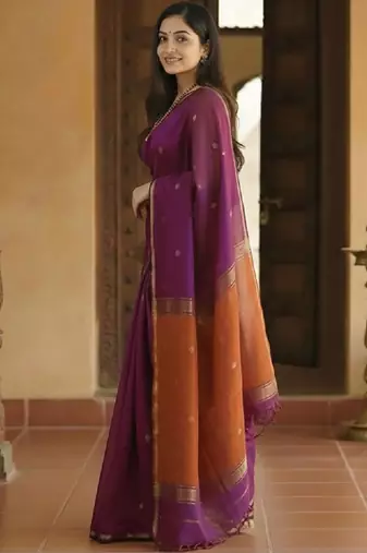 Woven design zari kanjeevaram saree