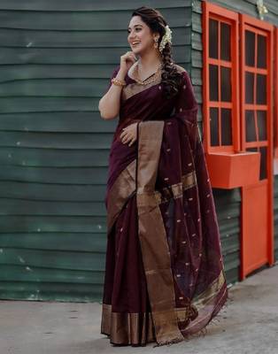 Woven design zari kanjeevaram saree 1