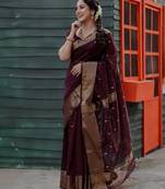 Woven design zari kanjeevaram saree