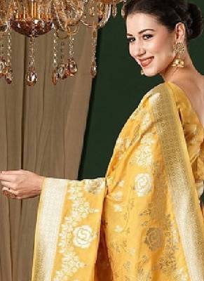 Ethnic motifs zari pure georgette kanjeevaram saree 2