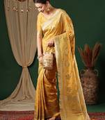 Ethnic motifs zari pure georgette kanjeevaram saree