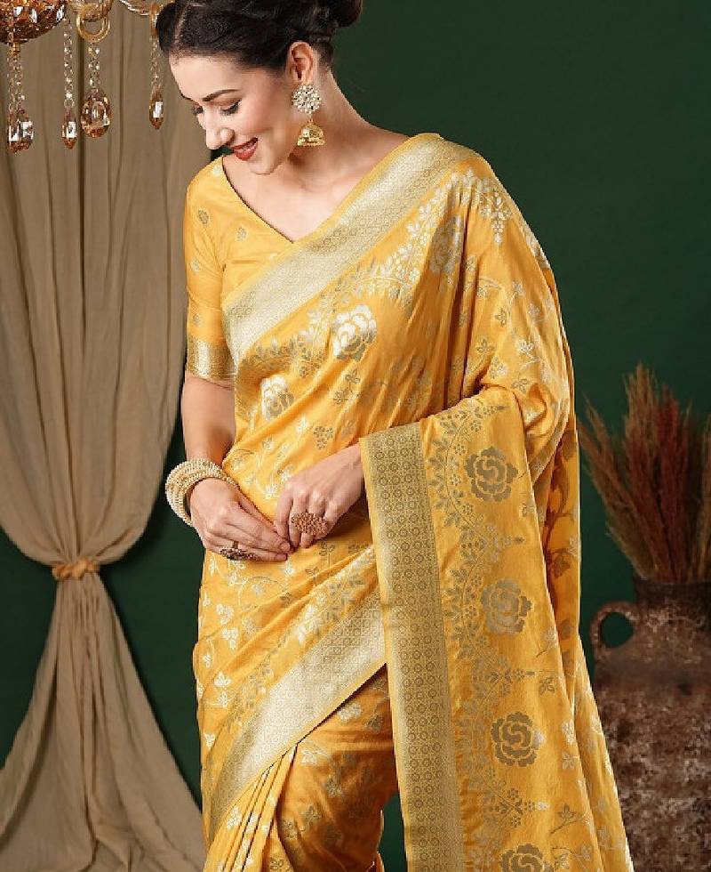 Ethnic motifs zari pure georgette kanjeevaram saree