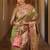 Ethnic motifs zari art silk heavy work kanjeevaram saree