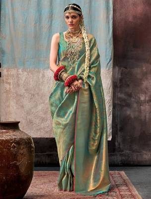 Woven design zari kanjeevaram sarees 1