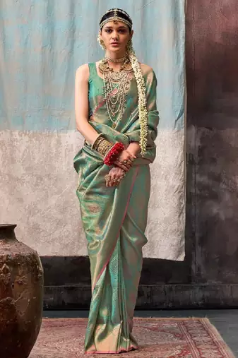 Woven design zari kanjeevaram sarees