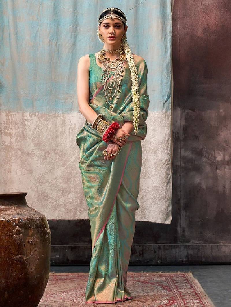 Woven design zari kanjeevaram sarees