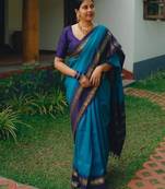 Floral woven design kanjeevaram saree