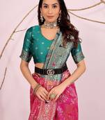 Ethnic motifs zari silk cotton heavy work kanjeevaram saree