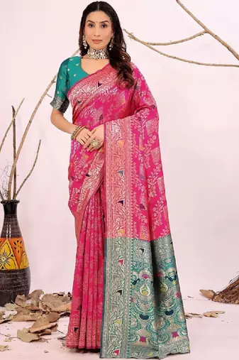 Ethnic motifs zari silk cotton heavy work kanjeevaram saree