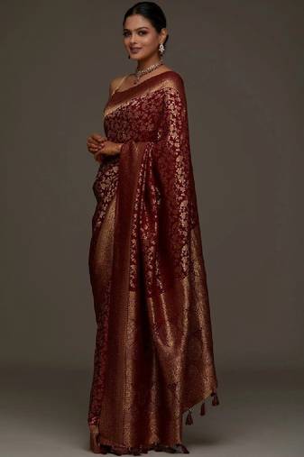 Woven design zari art silk kanjeevaram saree