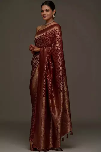Woven design zari art silk kanjeevaram saree