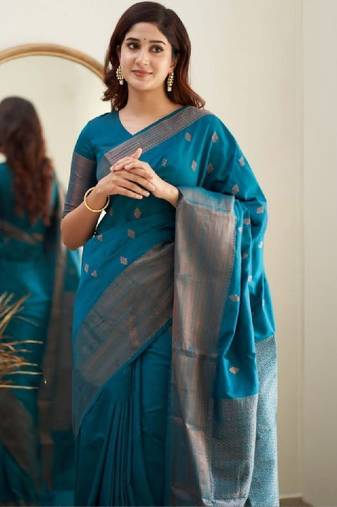 Woven design zari kanjeevaram saree