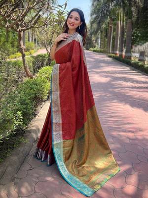 Woven design kanjeevaram saree 1