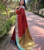 Woven design kanjeevaram saree