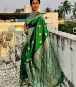 Woven design zari kanjeevaram saree