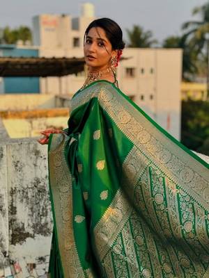 Woven design zari kanjeevaram saree 3