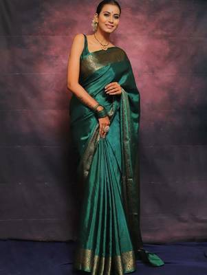 Floral woven design art silk kanjeevaram saree 1