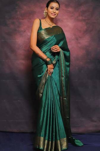 Floral woven design art silk kanjeevaram saree