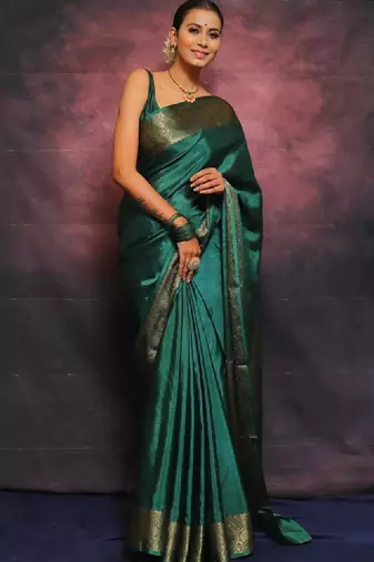 Floral woven design art silk kanjeevaram saree