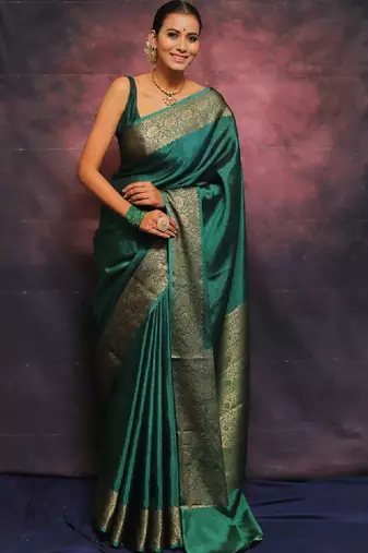 Floral woven design art silk kanjeevaram saree