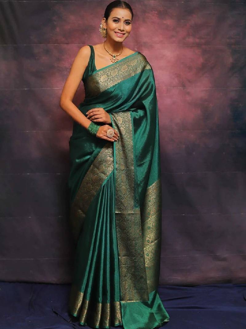 Floral woven design art silk kanjeevaram saree