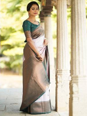 Woven design zari kanjeevaram saree 1