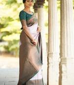Woven design zari kanjeevaram saree