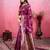 Women purple ethnic motifs zari kanjeevaram saree with blouse piece