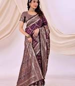 Ethnic motifs zari silk cotton kanjeevaram saree