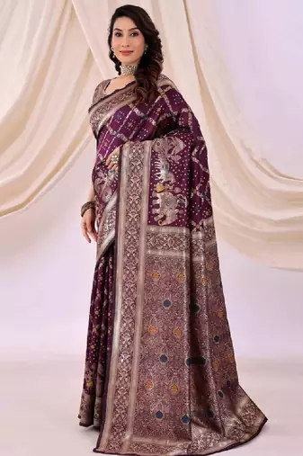 Ethnic motifs zari silk cotton kanjeevaram saree